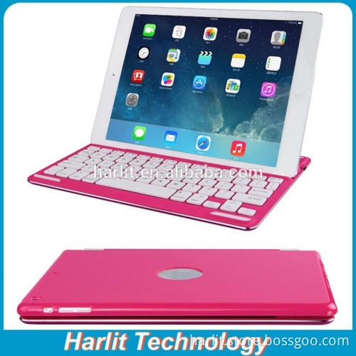Mechanical Aluminum Bluetooth Keyboard Cover Case For iPad Air 2 Ultrathin White 7 Color Back Light